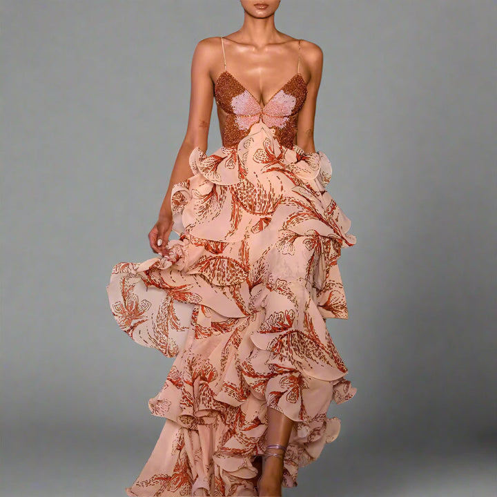 Aurelia™ Ruffle Butterfly Maxi Dress