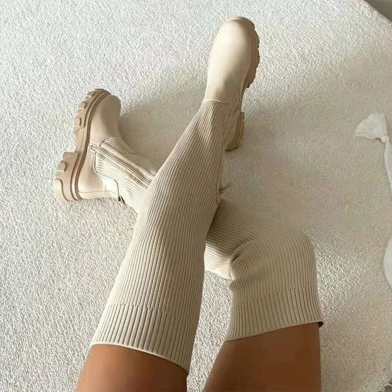 BreezeKnit Over-the-Knee Boots