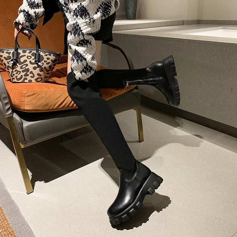 BreezeKnit Over-the-Knee Boots