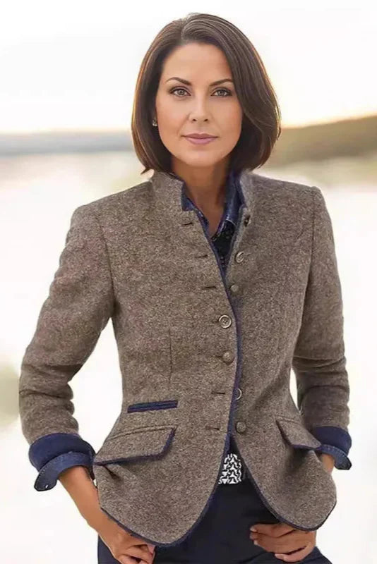 Audrey - Women's Classic Wool Blend Blazer Limited Edition