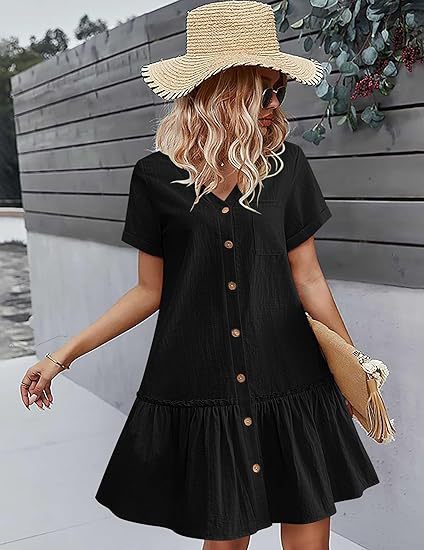 Breeza Linen Button Mini Dress