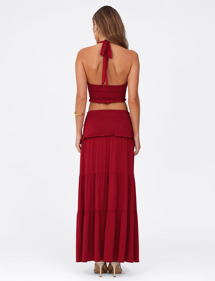 Serenity Chic™ Ruched Ruffle 2-Piece Skirt Set