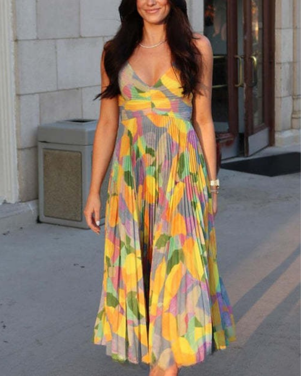 Aurelle Pleated Cami Dress