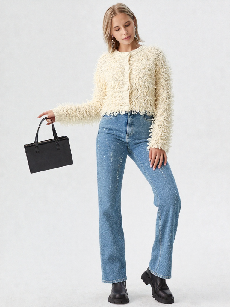 Serenity Fringe Knit Cardigan