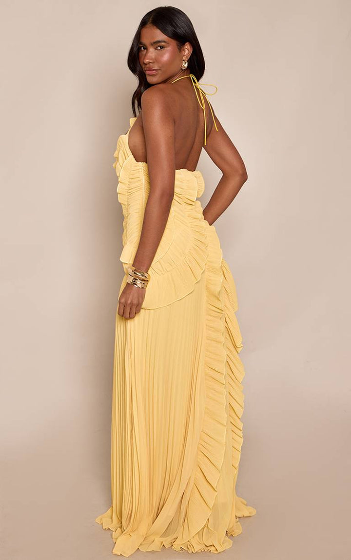 Golden Reverie™ Ruffle Pleated Gown