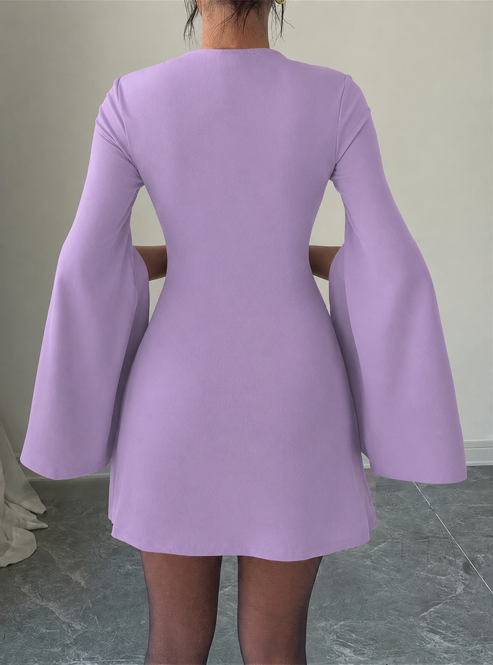 The Elowen Split-Sleeve Mini Dress