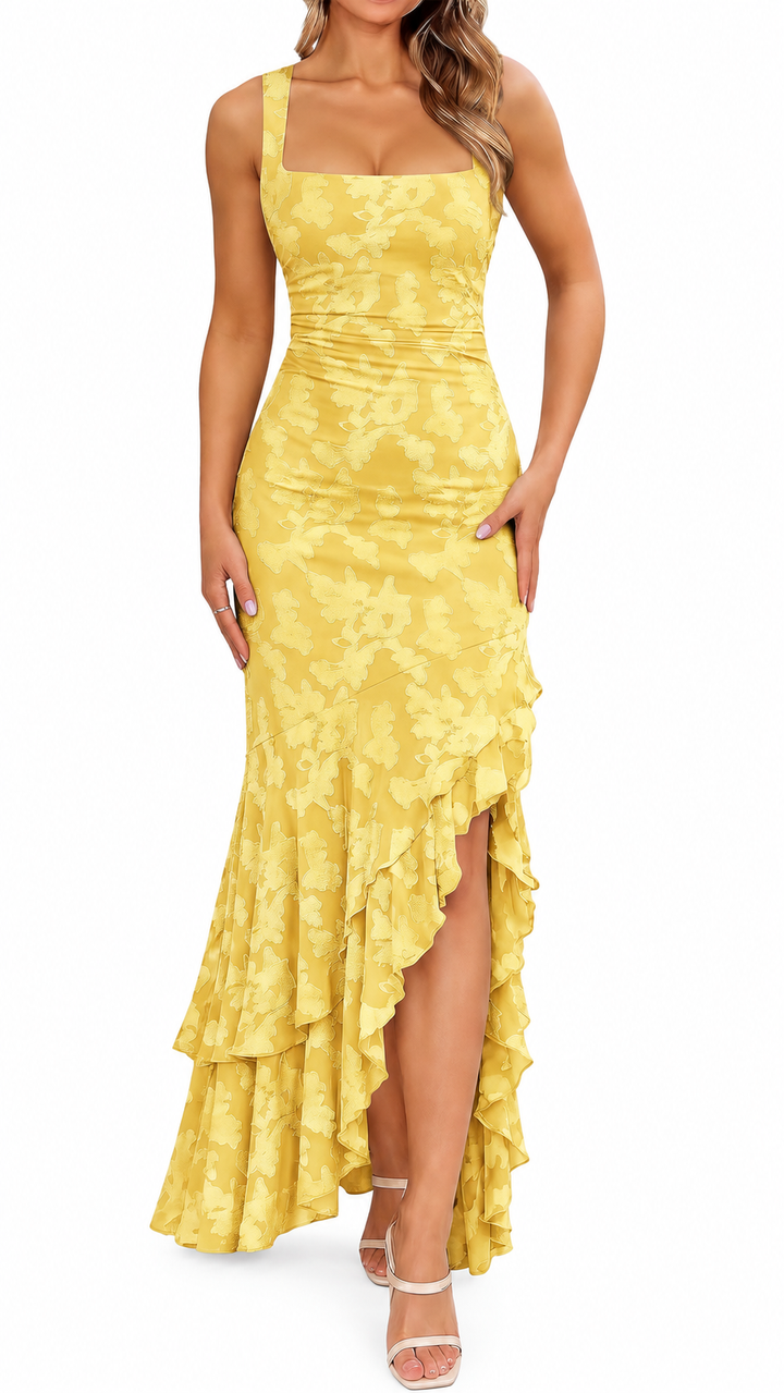 The Rosélia Ruffle Maxi Dress
