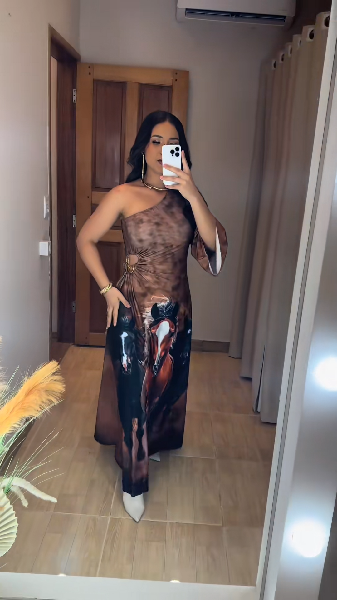 Valencia” Equestrian Tie-Dye Maxi Dress