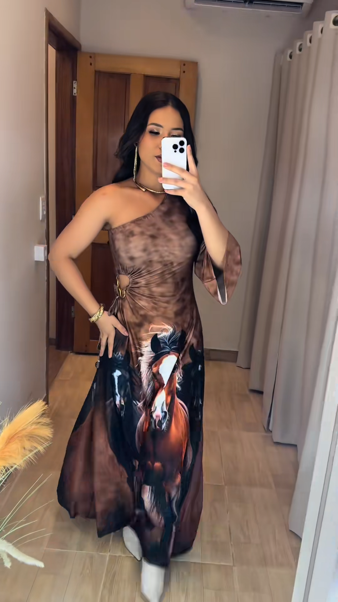 Valencia” Equestrian Tie-Dye Maxi Dress