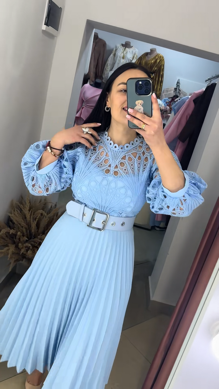 Doyerl Lace Elegance Midi Dress