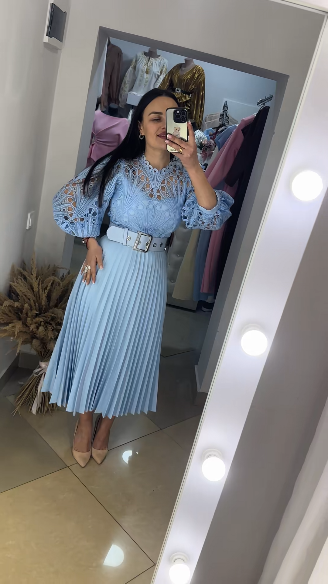 Doyerl Lace Elegance Midi Dress