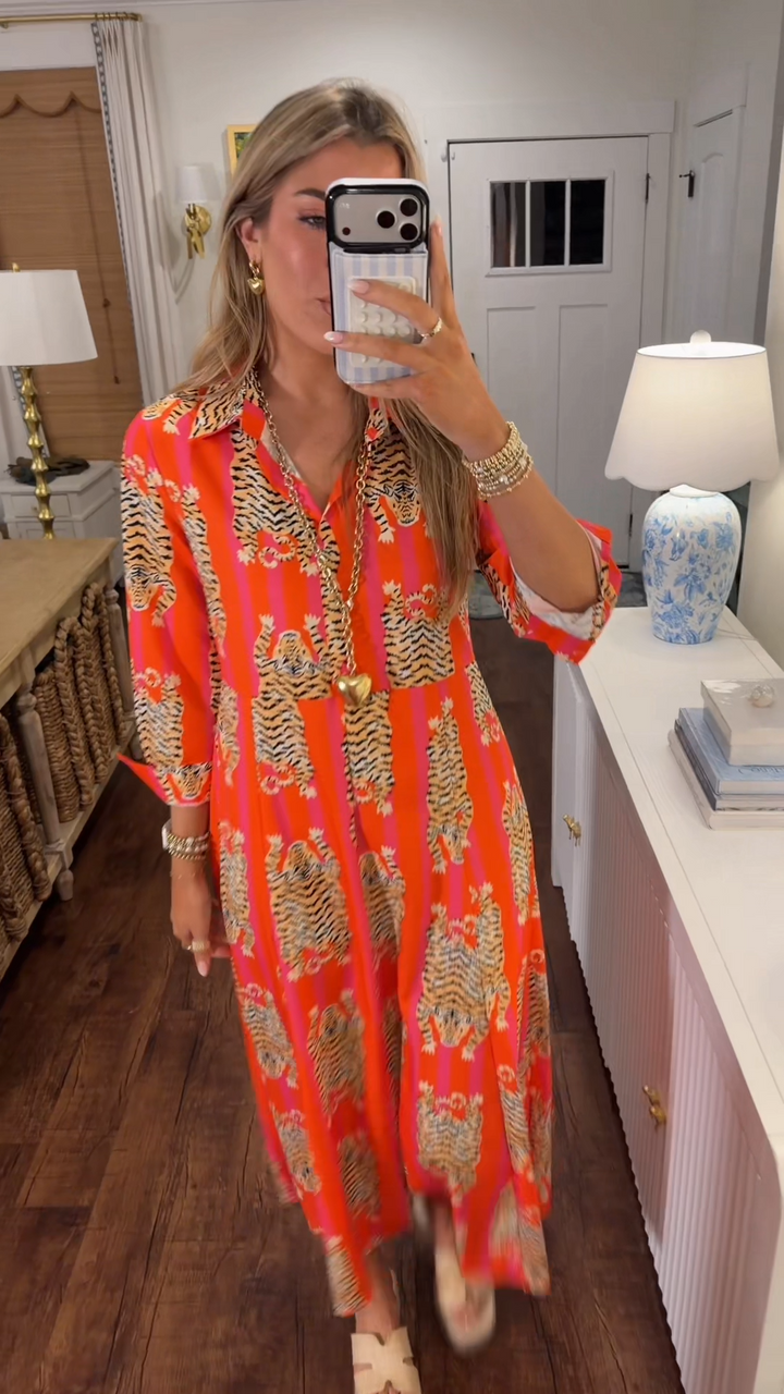 Isla” Bohemian Shirt Dress