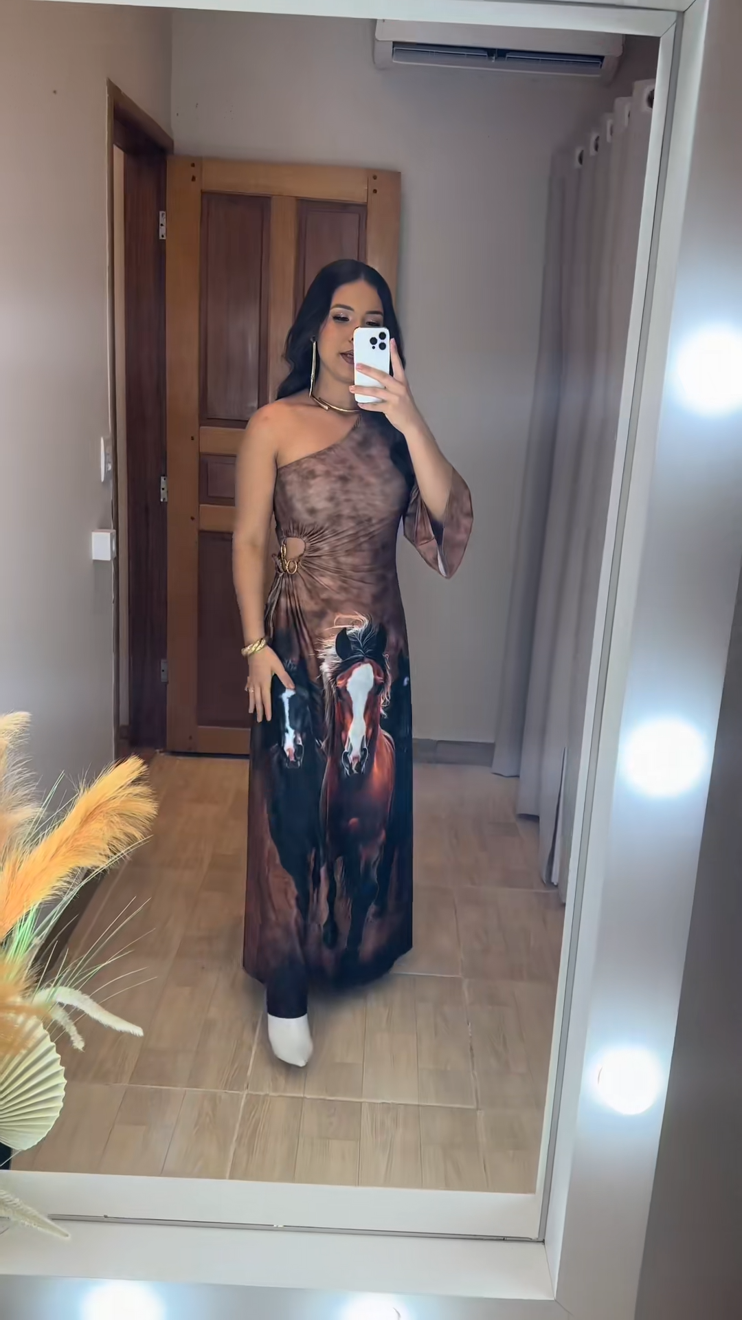 Valencia” Equestrian Tie-Dye Maxi Dress