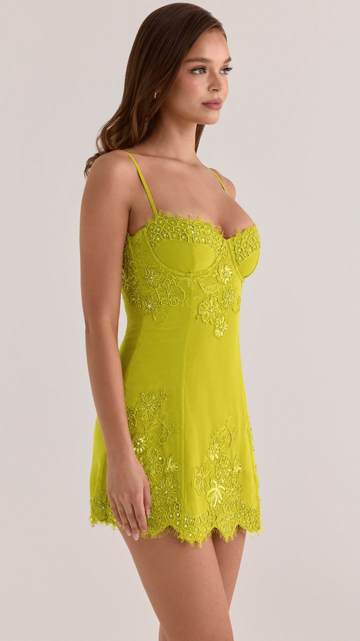 The Élodie Pear Mini Dress