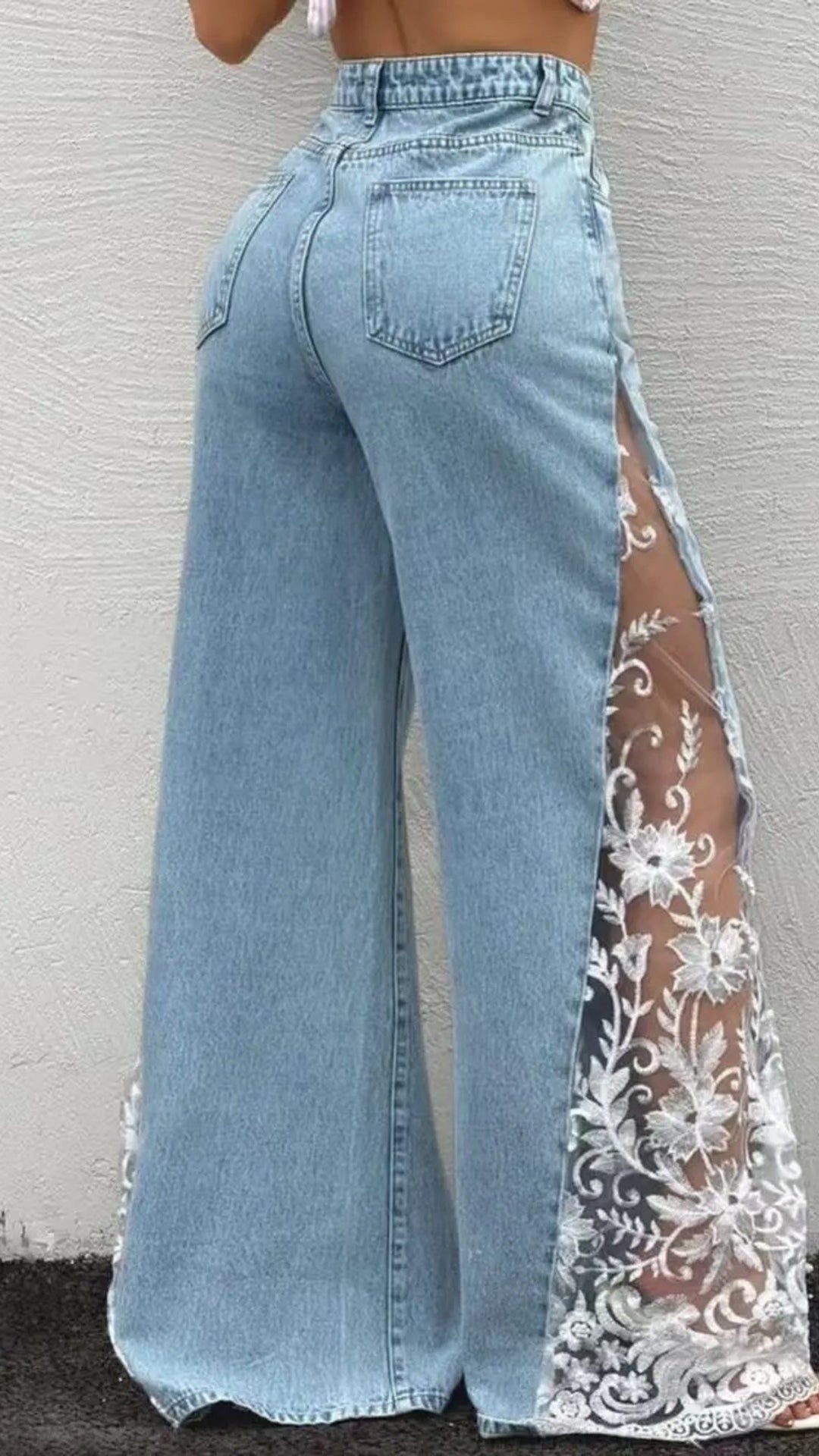 Fleur Lace Panel Jeans