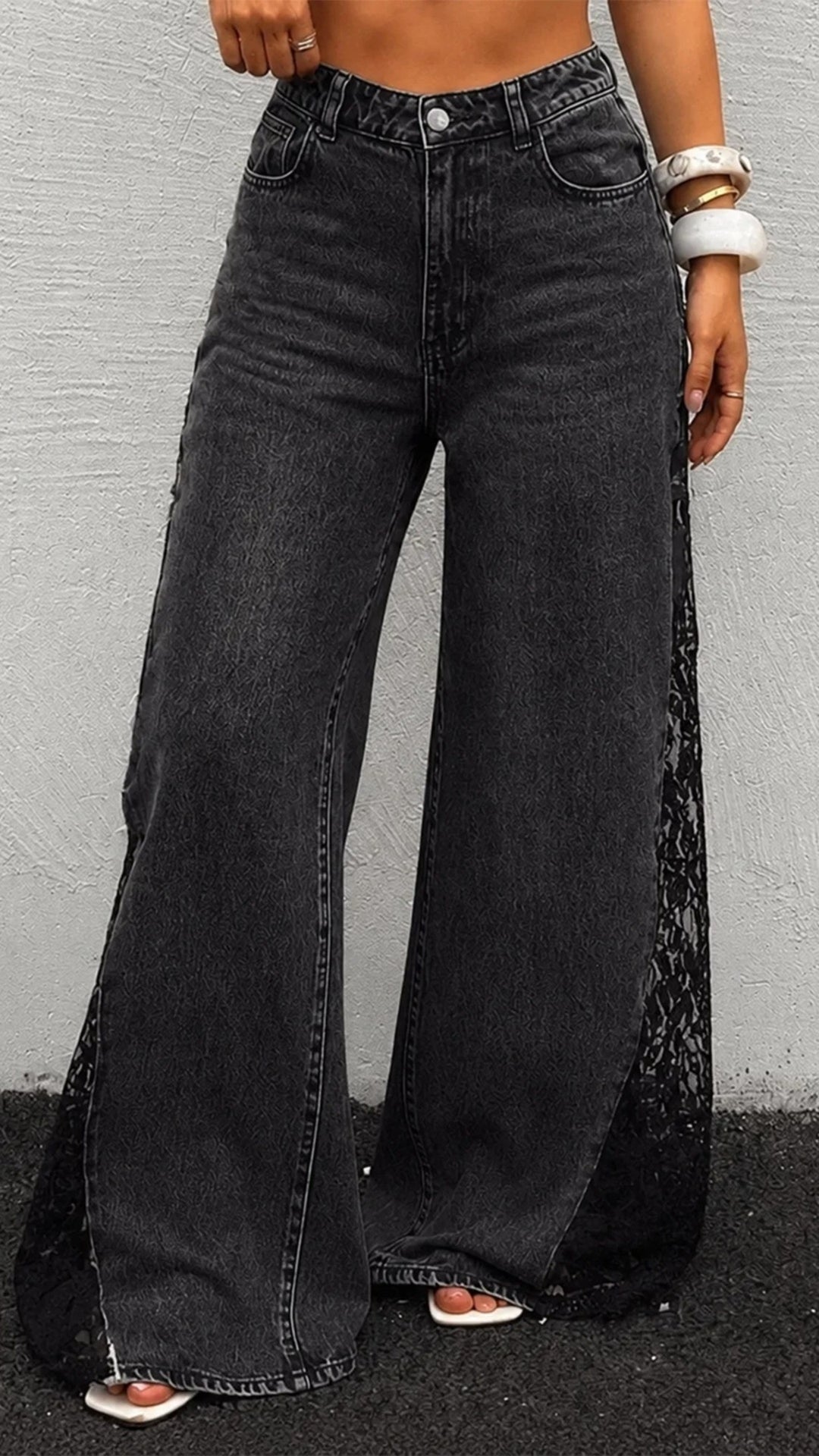 Fleur Lace Panel Jeans