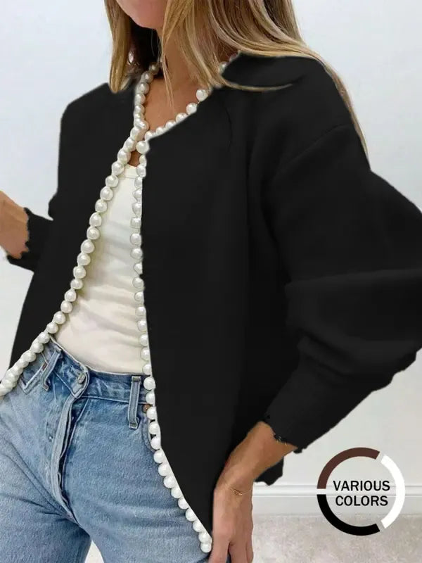 Serene Pearl Cropped Sweater