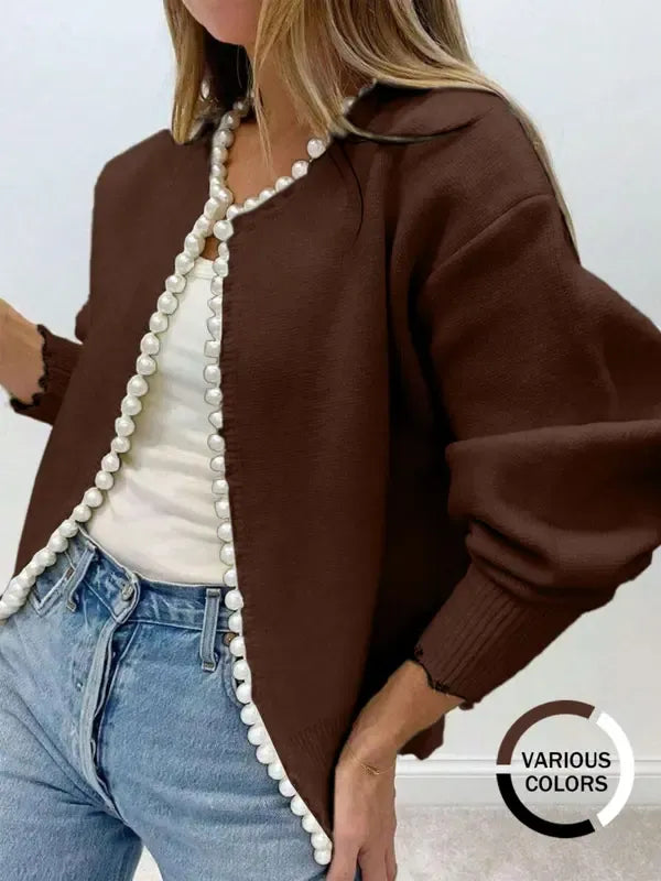 Serene Pearl Cropped Sweater