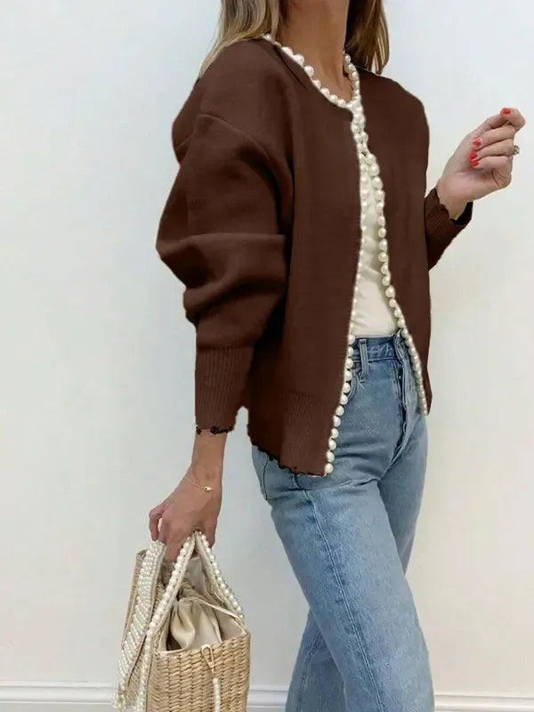 Serene Pearl Cropped Sweater