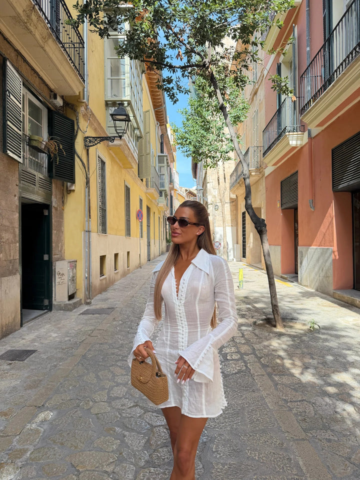 The Isla Linen Shirt Dress