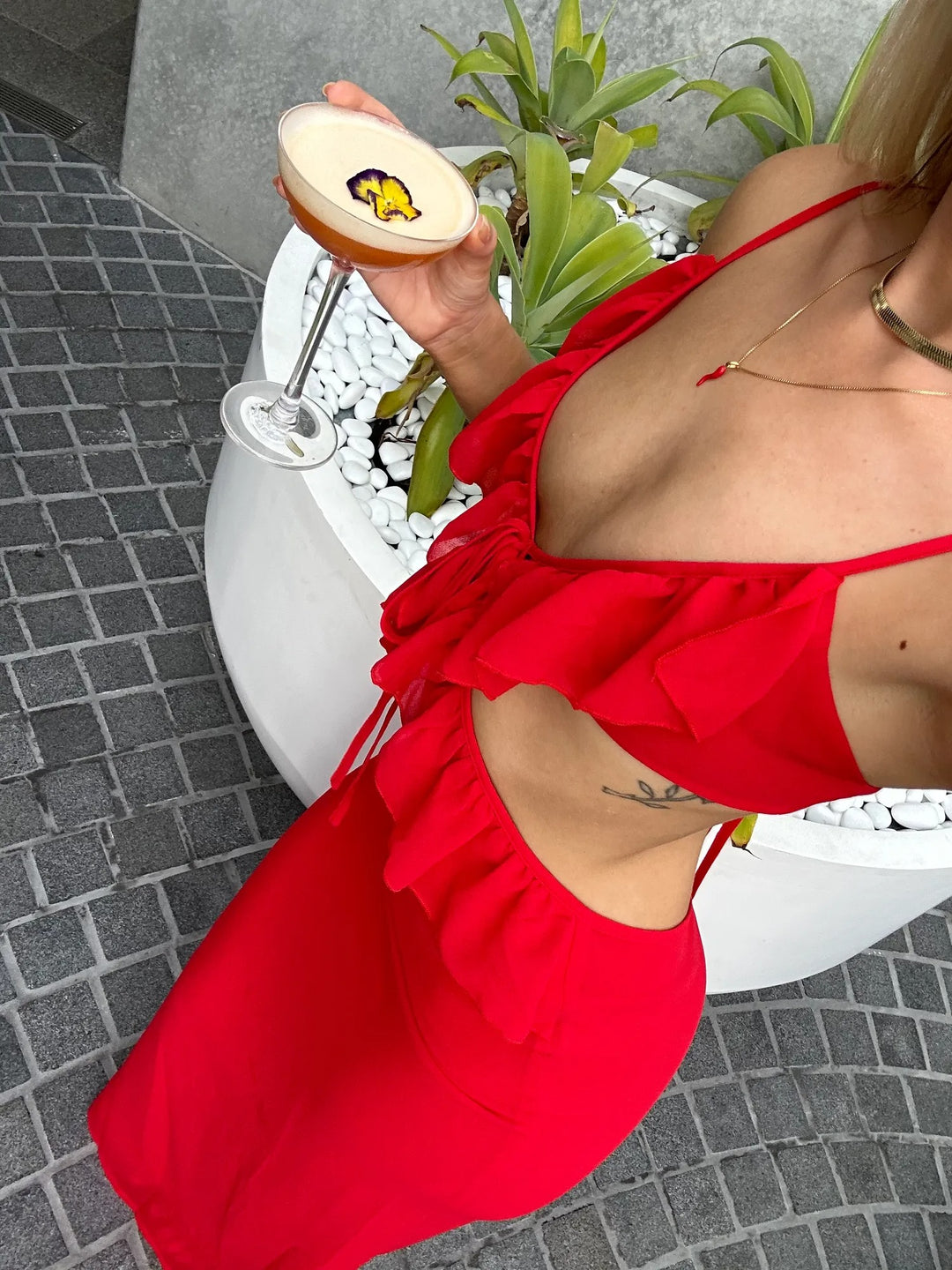 Scarlet Muse Cut-Out Dress