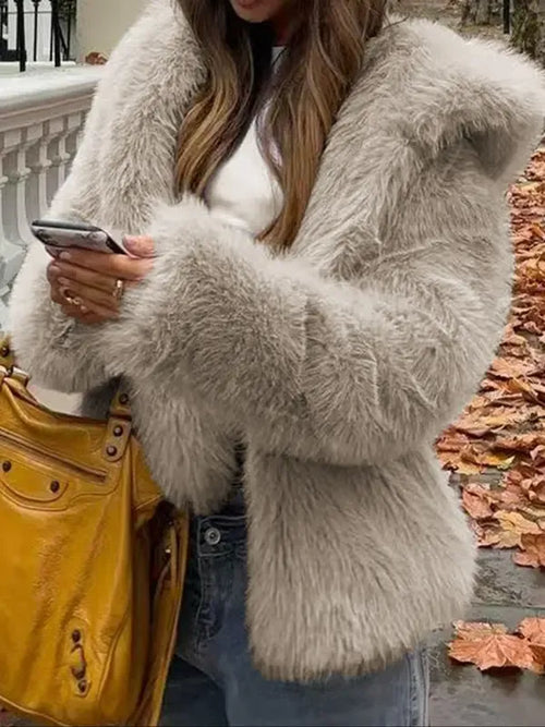 AuroraFur™ Luxe Short Hooded Jacket