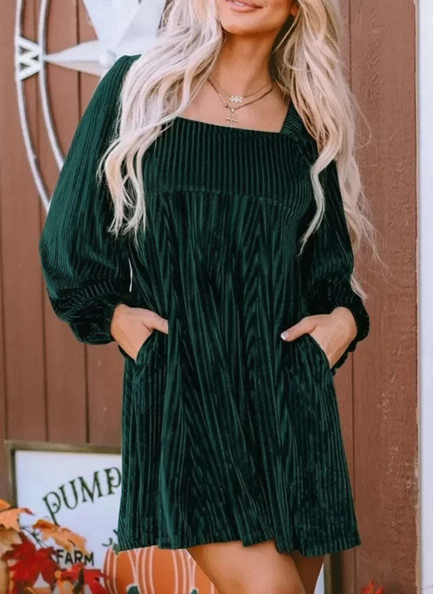 WinterBelle™ Bishop Tie-Back Dress