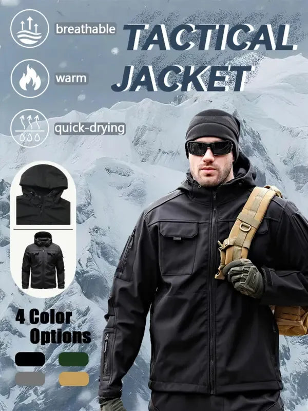 Men's Fleece Waterproof Tactical Jacket