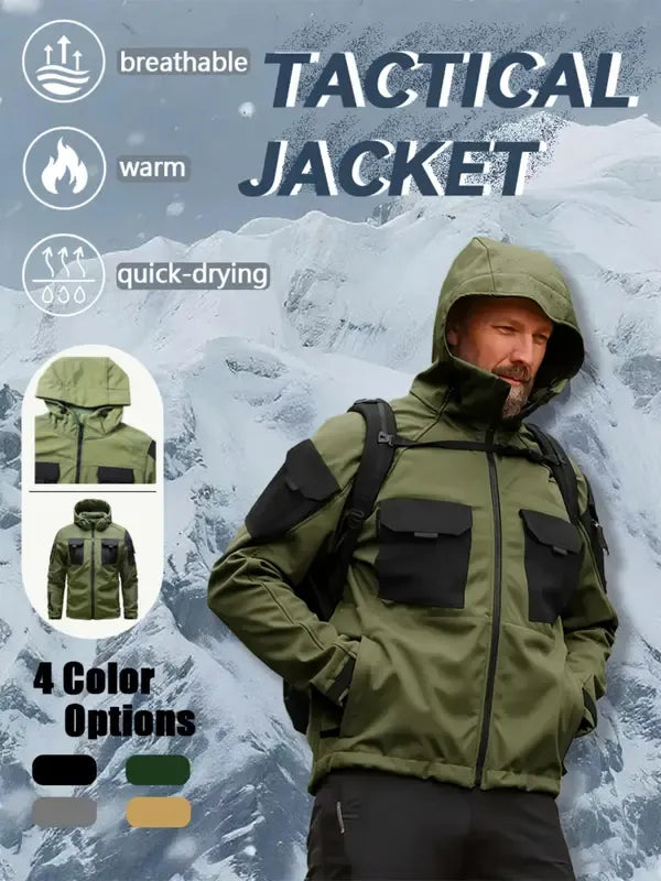 Men's Fleece Waterproof Tactical Jacket