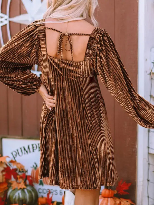 WinterBelle™ Bishop Tie-Back Dress