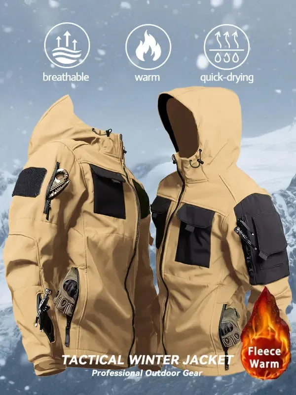 Men's Fleece Waterproof Tactical Jacket
