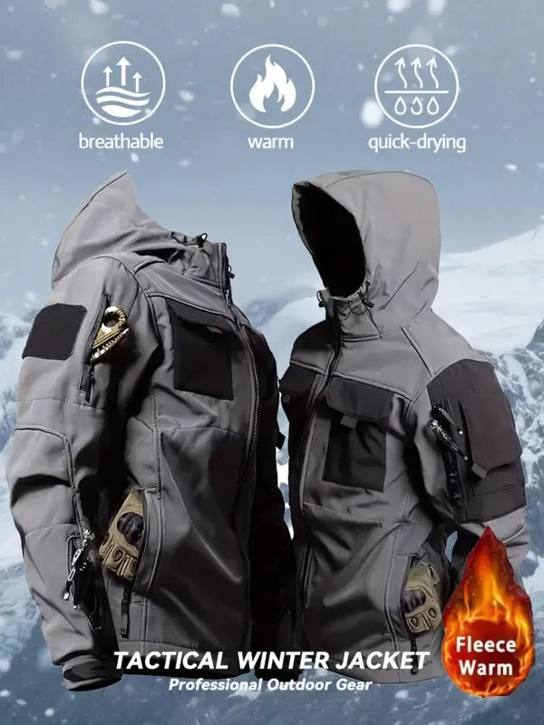 Men's Fleece Waterproof Tactical Jacket