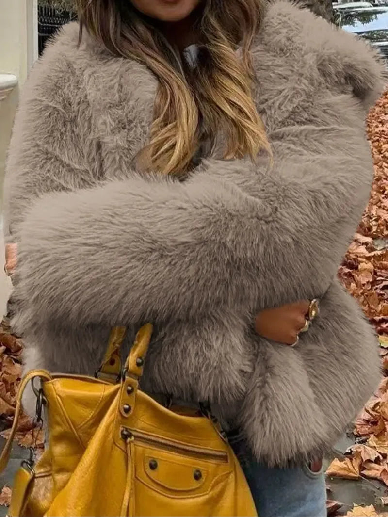 AuroraFur™ Luxe Short Hooded Jacket