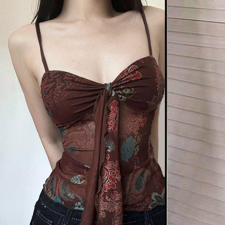 Bloom™ Lace-Up Floral Camisole Top