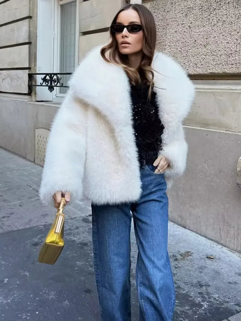 Fur Fuzzy Colar Jacket