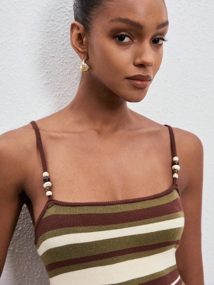 Soléa Striped Sculpt Maxi Dress