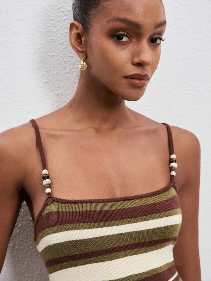 Soléa Striped Sculpt Maxi Dress