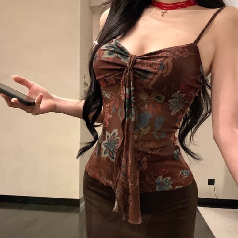 Bloom™ Lace-Up Floral Camisole Top