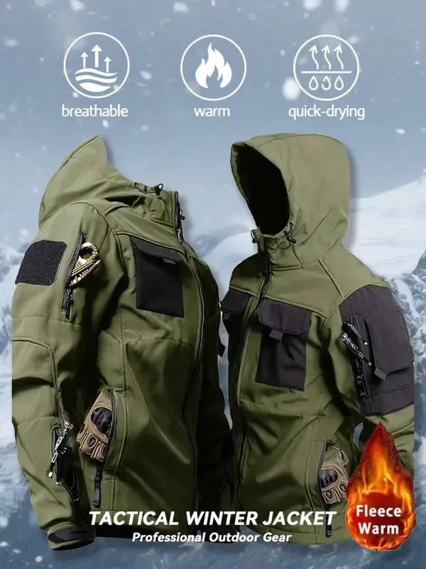 Men's Fleece Waterproof Tactical Jacket