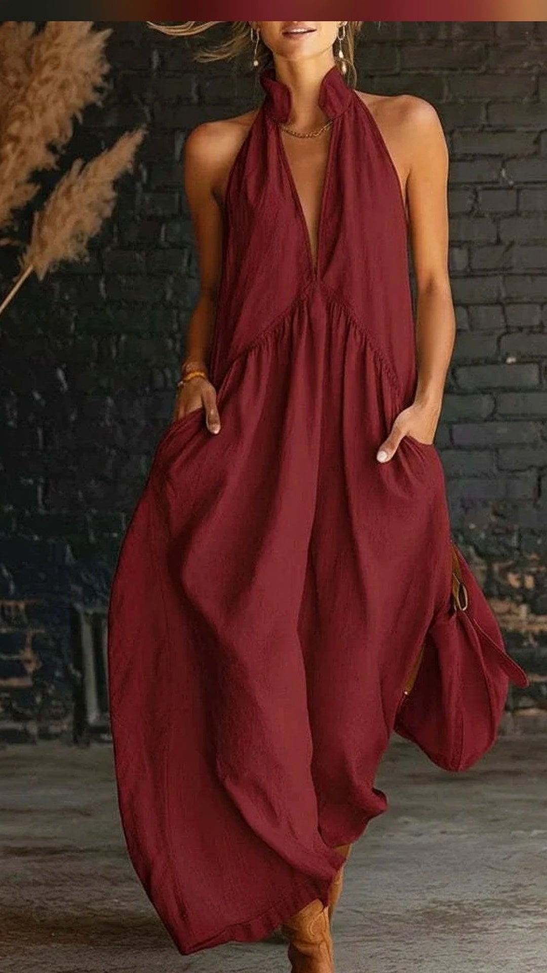 Sienna Halter Maxi Dress