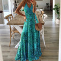 Wren - Boho Spaghetti Strap V-Neck Maxi Dress