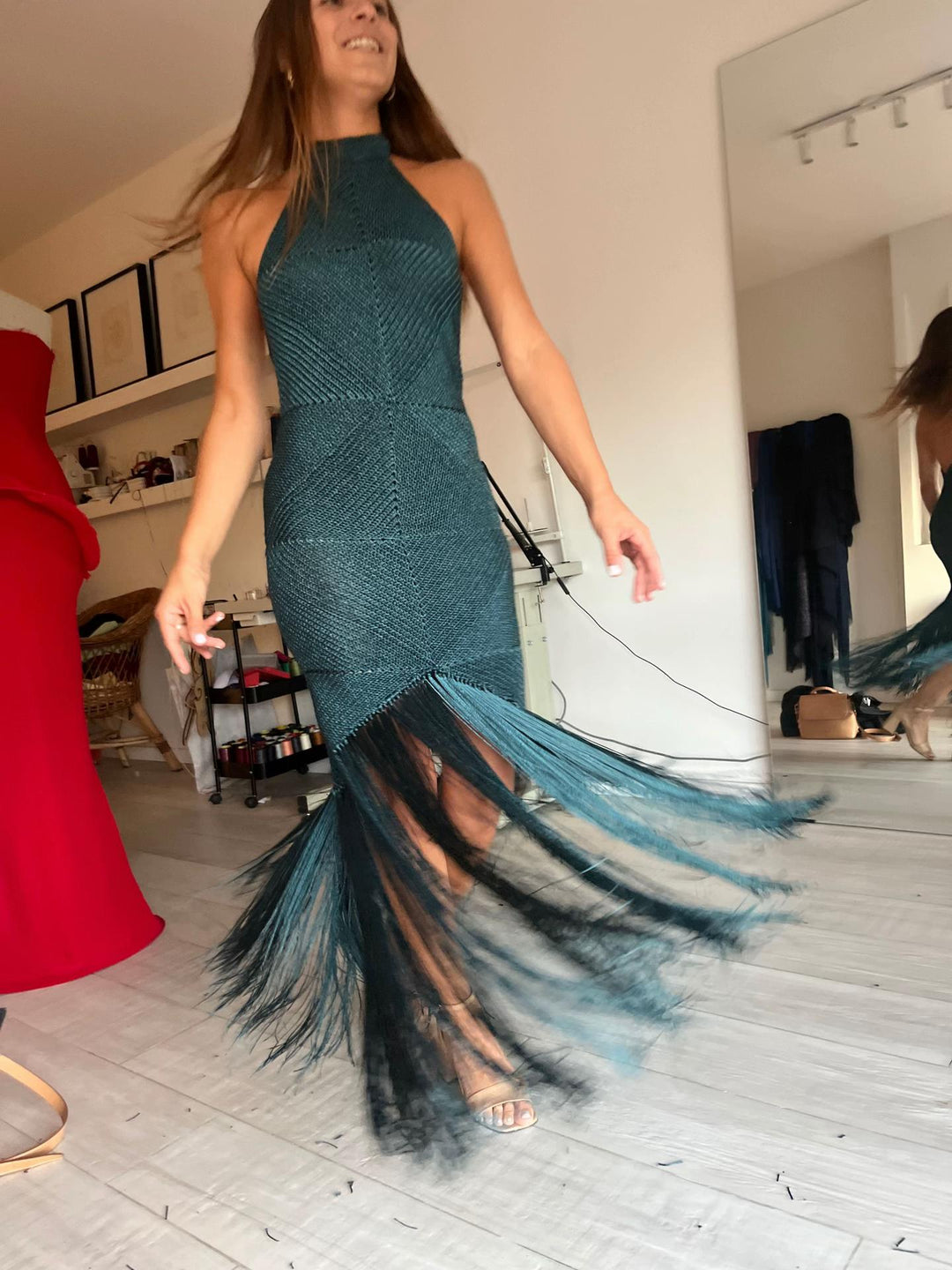 Aurelia Fringe Midi Dress