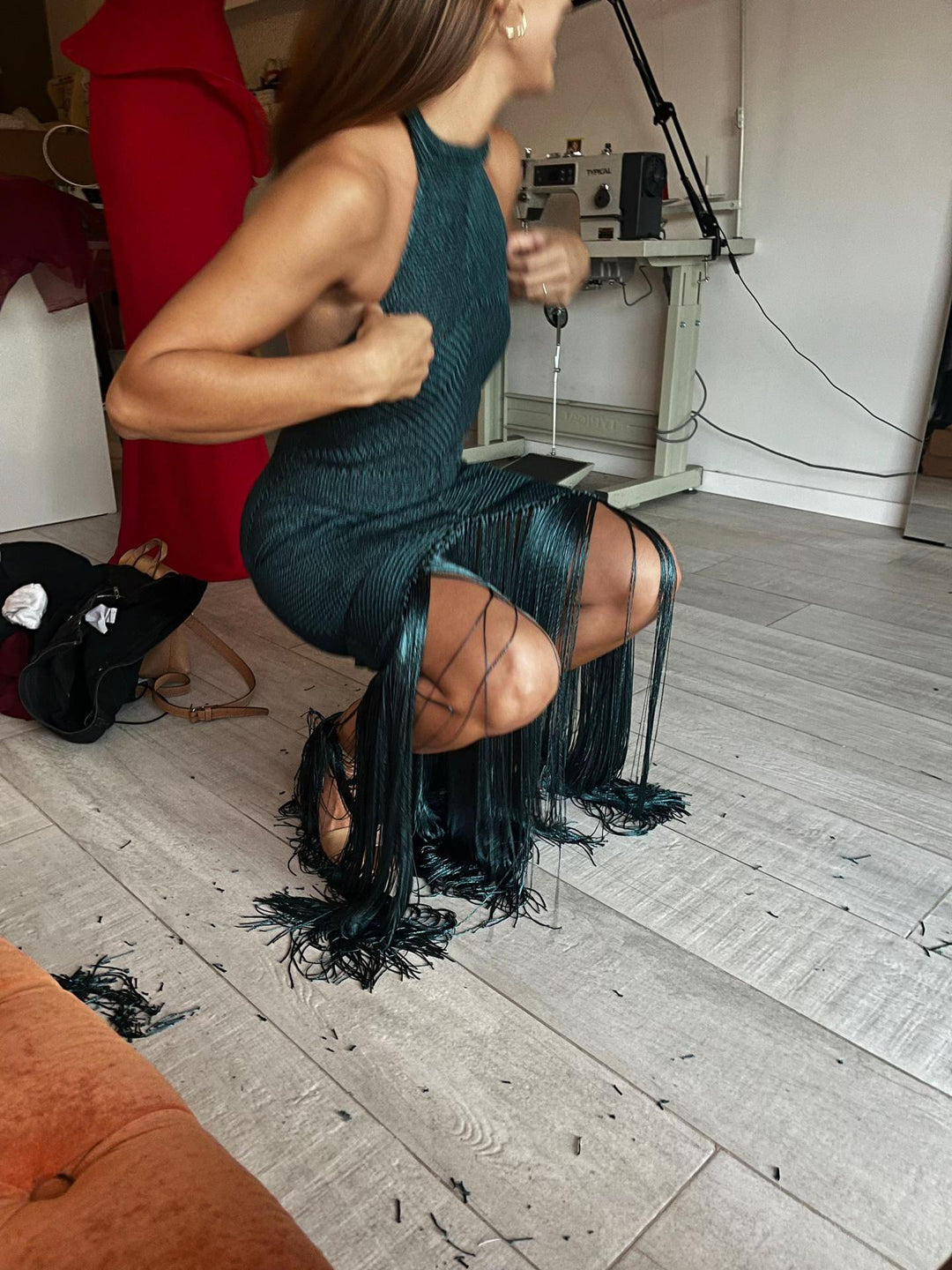 Aurelia Fringe Midi Dress