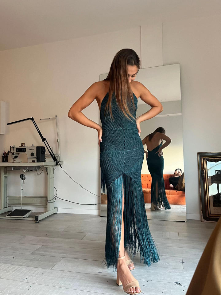 Aurelia Fringe Midi Dress